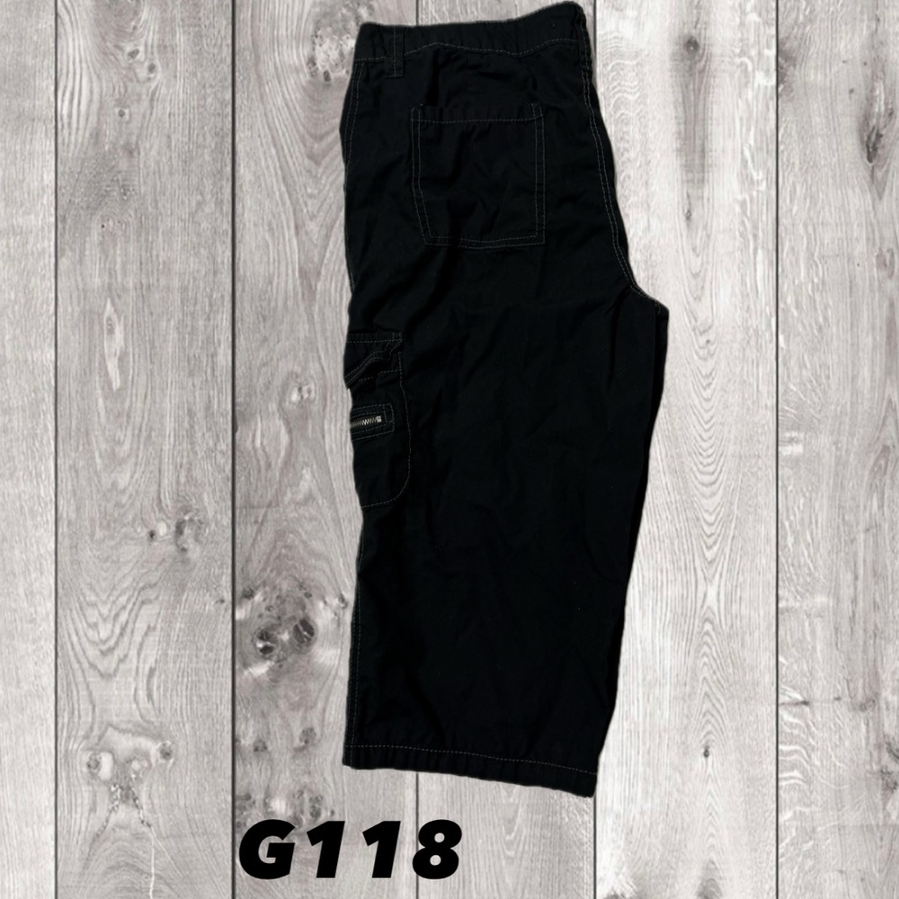 No Boundaries Long Black Cargo Shorts Size 17 Water-Friendly Lightweight G118
